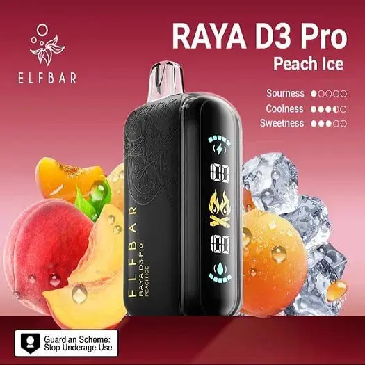 Elf bar Raya d3 pro -30k Peach ice - Vape Shop Udaipur VapeshopUdaipur