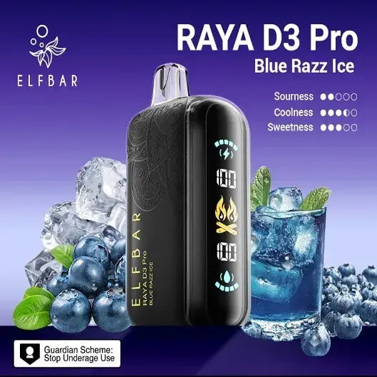 Elf Bar Raya D3 Pro 30K Blue Razz Ice - Vape Shop Udaipur VapeshopUdaipur