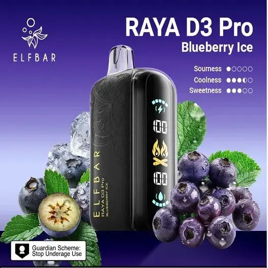 Elf Bar Raya D3 Pro 30K – Blueberry Ice - Vape Shop Udaipur VapeshopUdaipur