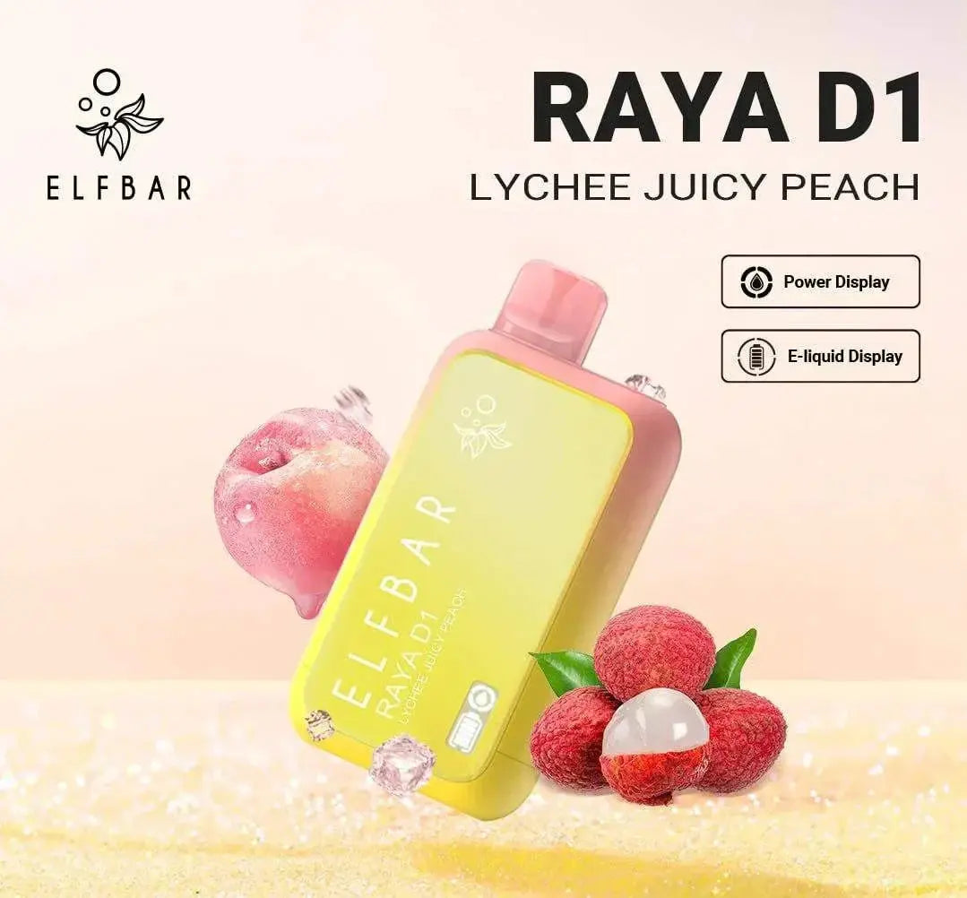 ELF BAR RAYA D1 – Lychee Juicy Peach - Vape Shop Udaipur VapeshopUdaipur