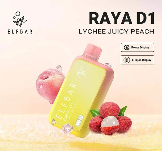 ELF BAR RAYA D1 – Lychee Juicy Peach - Vape Shop Udaipur VapeshopUdaipur