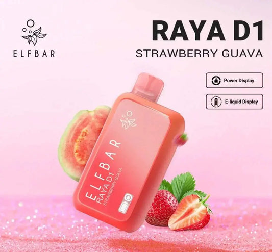 ELF BAR RAYA D1 – Strawberry Guava - Vape Shop Udaipur VapeshopUdaipur
