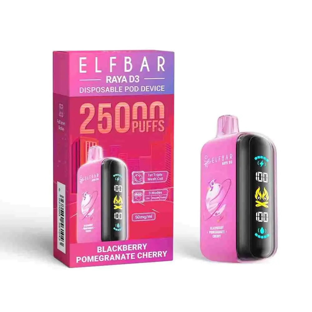 Elf Bar Raya D3 Blackberry Pomegranate Cherry – 25000 - Vape Shop Udaipur VapeshopUdaipur