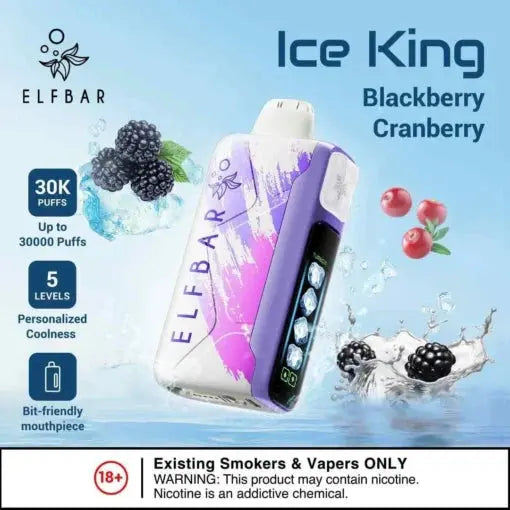 Elf Bar Ice King – Blackberry Cranberry – 30K - Vape Shop Udaipur VapeshopUdaipur