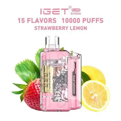IGET FLARE B10000 – Strawberry Lemon - Vape Shop Udaipur VapeshopUdaipur