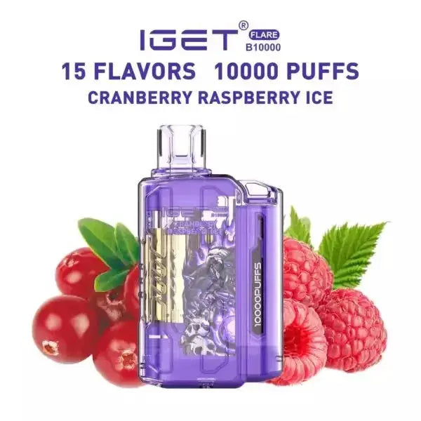 IGET FLARE B10000 – Cranberry Raspberry ice - Vape Shop Udaipur VapeshopUdaipur