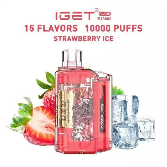 IGET FLARE B10000 – Strawberry ice - Vape Shop Udaipur VapeshopUdaipur