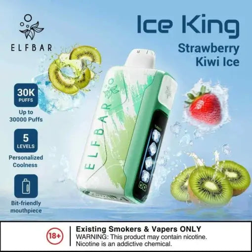Elf Bar Ice King – Strawberry Kiwi Ice – 30K - Vape Shop Udaipur VapeshopUdaipur