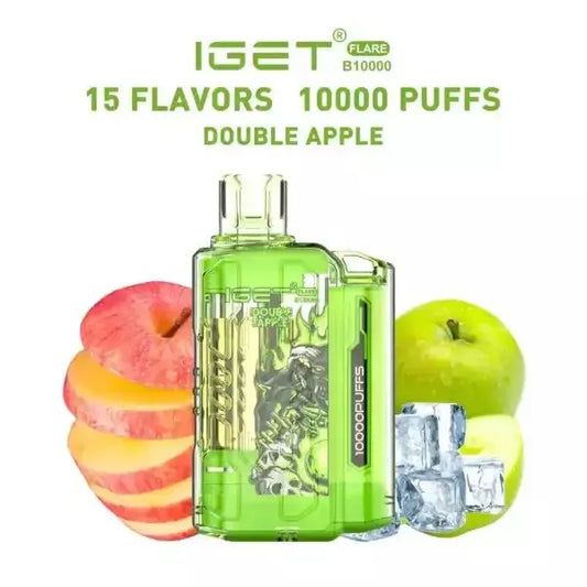 IGET FLARE B10000 – Double Apple - Vape Shop Udaipur VapeshopUdaipur